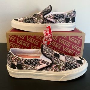 VANS Slip-on Checkerboard Patchwork Women's 6